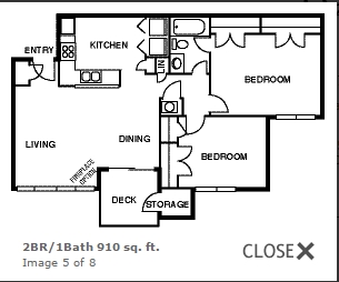 2BR/1BA - Foxcroft Apartments