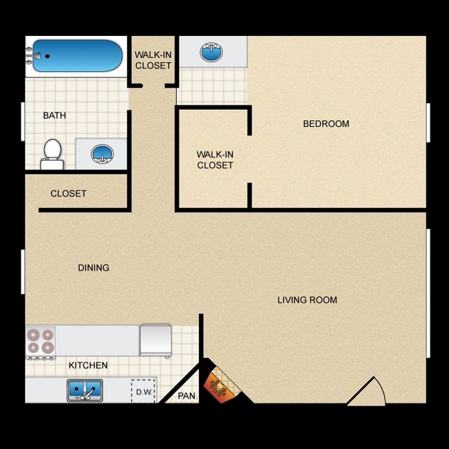 1BR/1BA - Lakeside Village