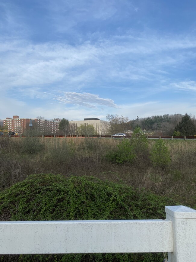 View of WCU from West parking lot - Campus Apartments West