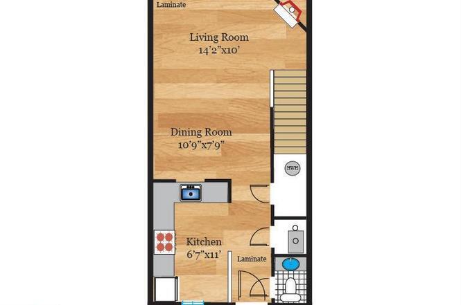 First floor layout - 2858 Lester Lee Ct