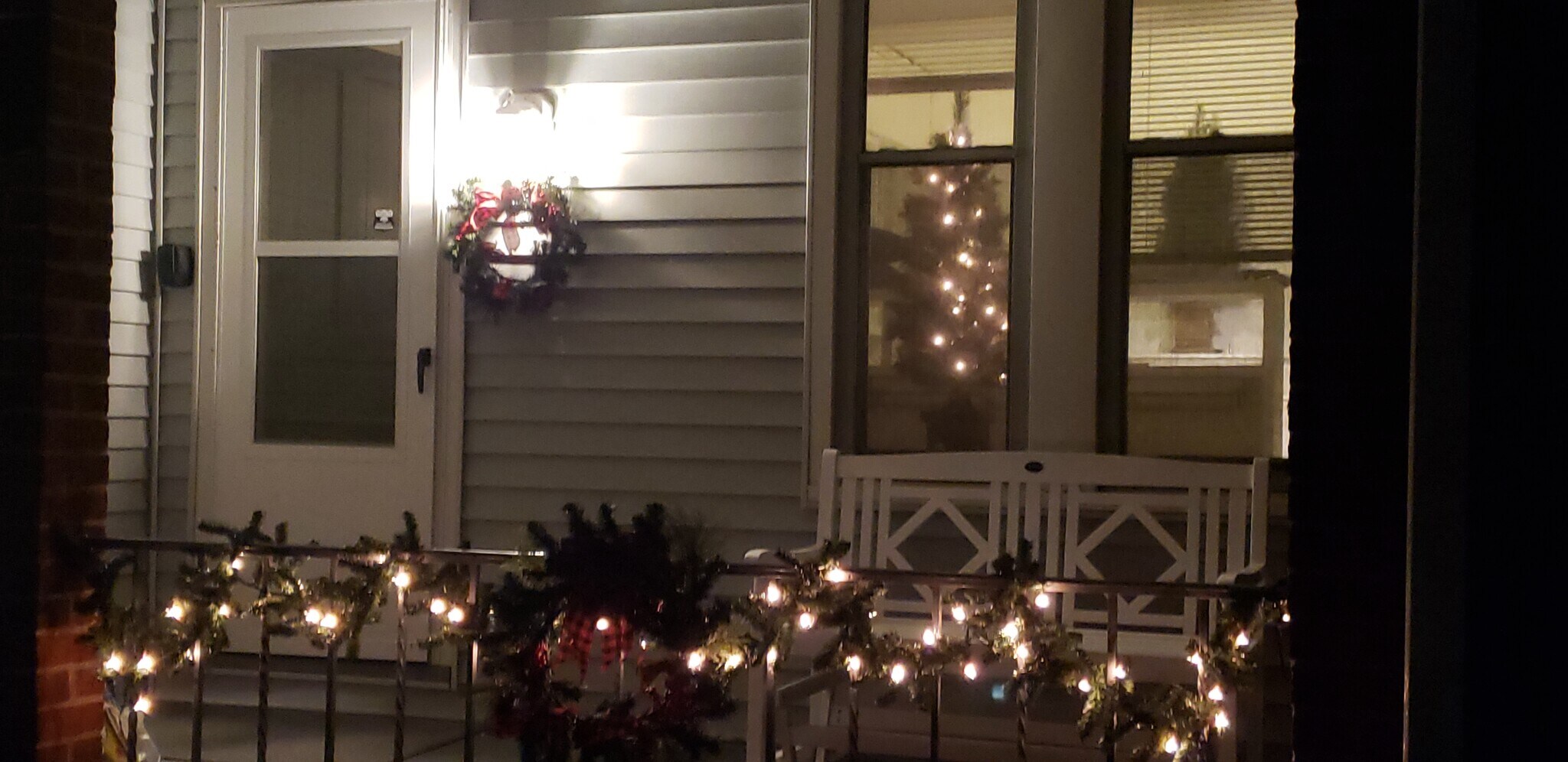Covered sitting porch and front entry - 351 Old Gilkeson Rd