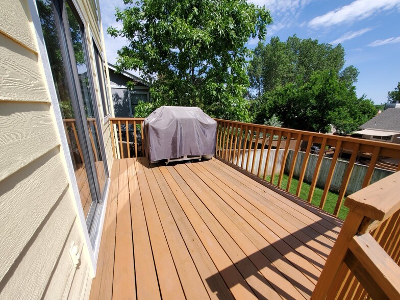 Backyard deck. - 513 Southpark Rd