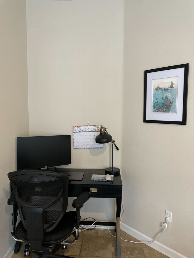 Master bedroom - desk perfect for working from home - 2100 N Humboldt St
