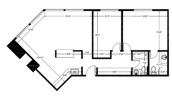 Floorplan - Riverview West Apartments