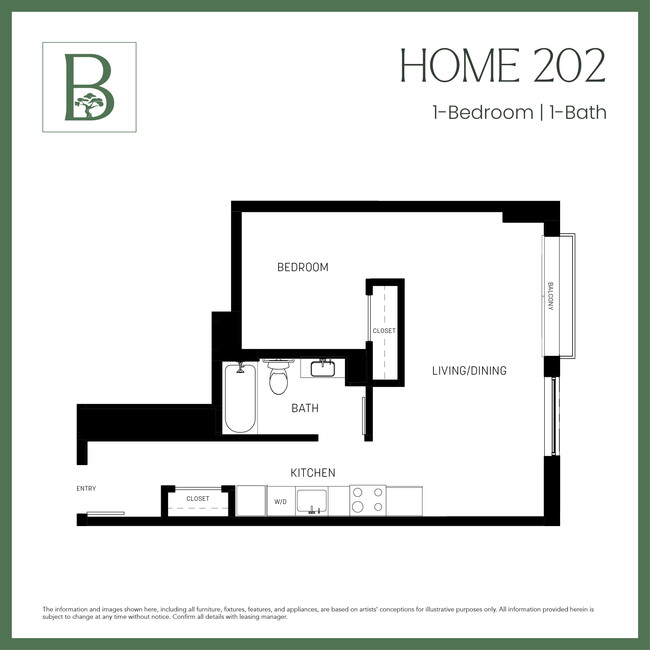 1 Bedroom - Bonsai Apartments