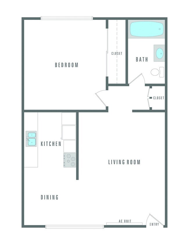 One Bedroom, One Bathroom 515 SF - Orland