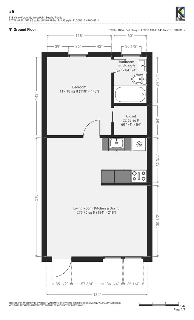 Unit 6 Floor Plan - 518 Valley Forge Rd