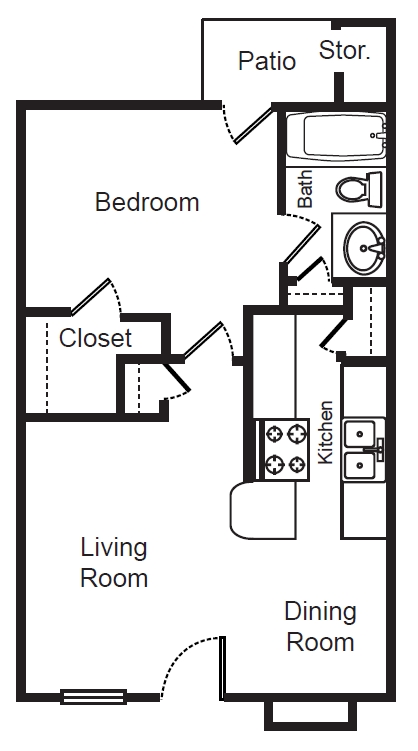 1BR/1BA - Villa De Oro