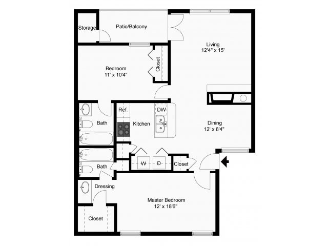 Floorplan - Centre Oaks Apartments