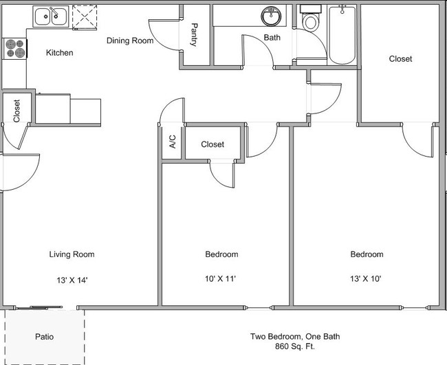 2BR/1BA - Willow Crest Apartments