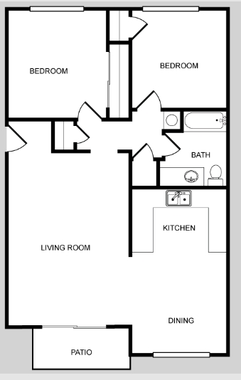 Plan E - Valley View Apartments