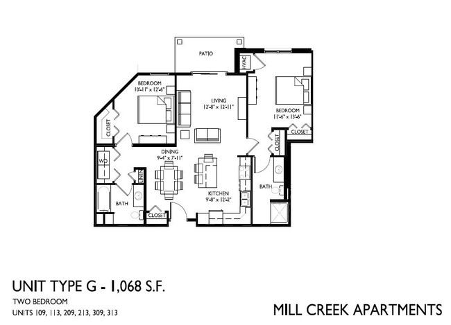 Floorplan - Mill Creek Apartments