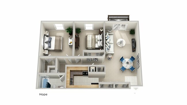 Hope-2-bedroom-1-bathroom - The Q at Maitland