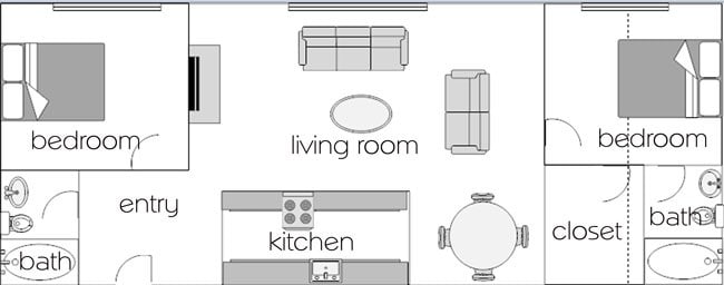 Floorplan - Sol y Cielo Apartments