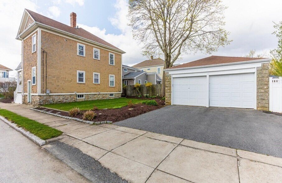 back yard and garages - 445 Wood St