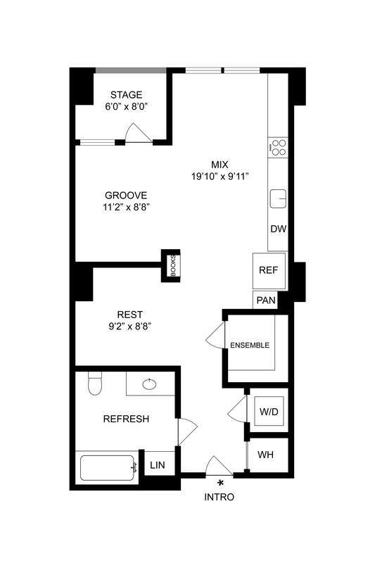 Floorplan - Arapahoe Square Apartments