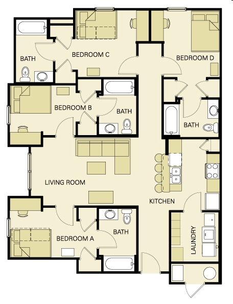 4BR/4BA - Independence Place Apartments