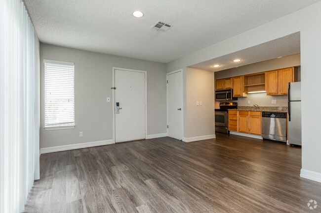 STUDIO 1BA - 512SF Living Area & Kitchen - The Edge Apartments