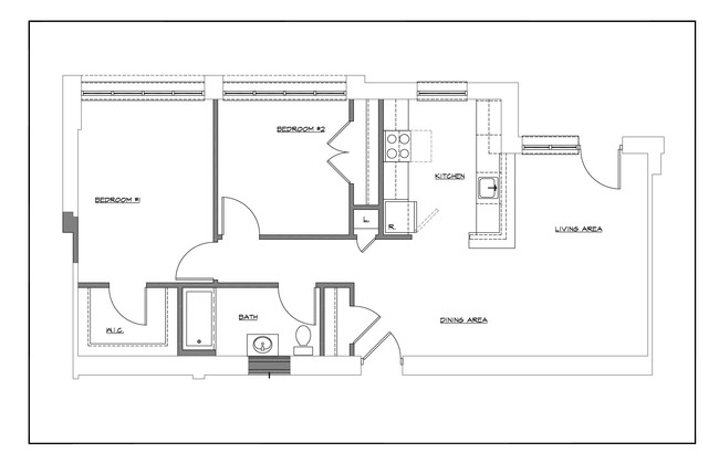 2BR/1BA w/patio, private 1st fl entrance - City View Apartments