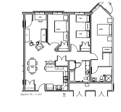 3BR/2BA - Sibley Park Apartments