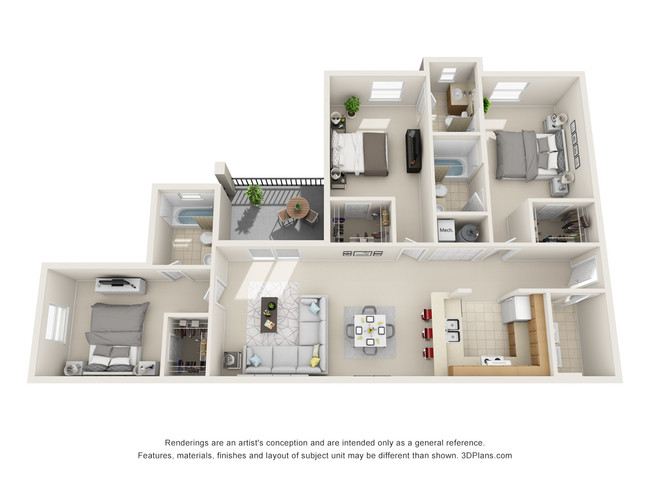 Floorplan - The Fountains Apartments - Phase I &  II