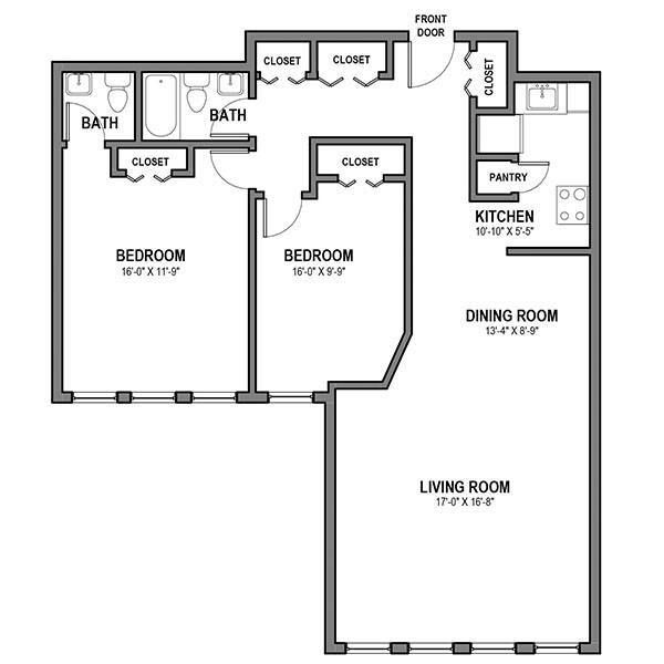 Floorplan - Walnut Towers at Frick Park