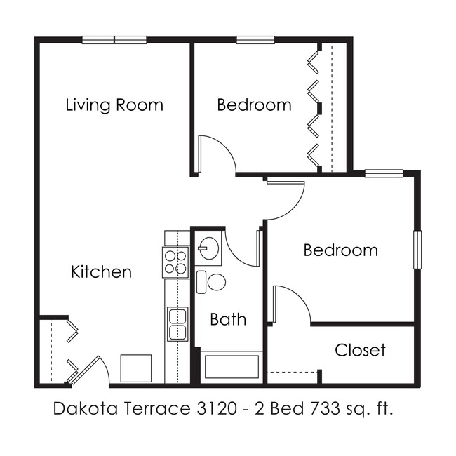 Floorplan - Dakota Terrace Apartments