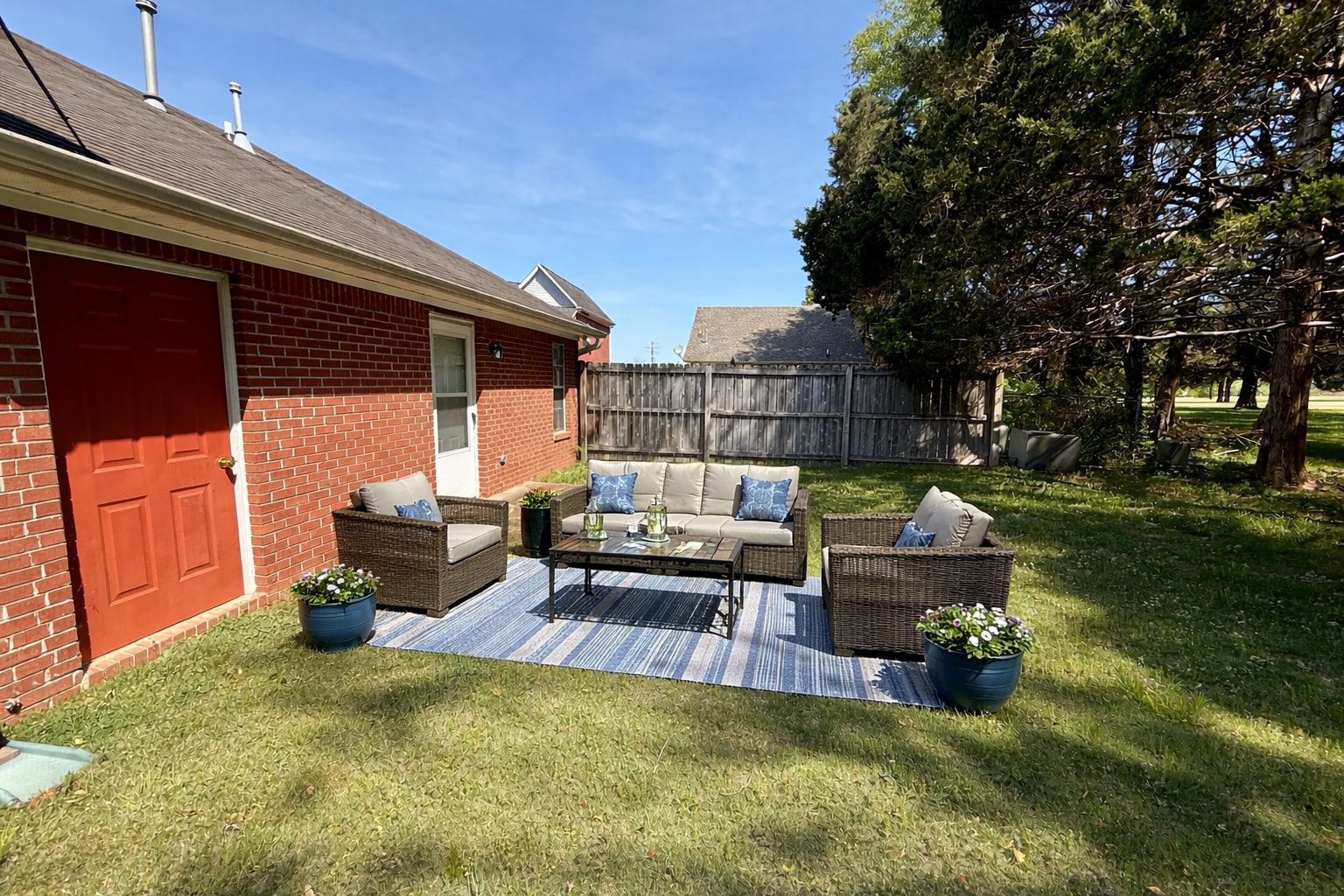 Virtually staged patio - 1506 Remington Dr