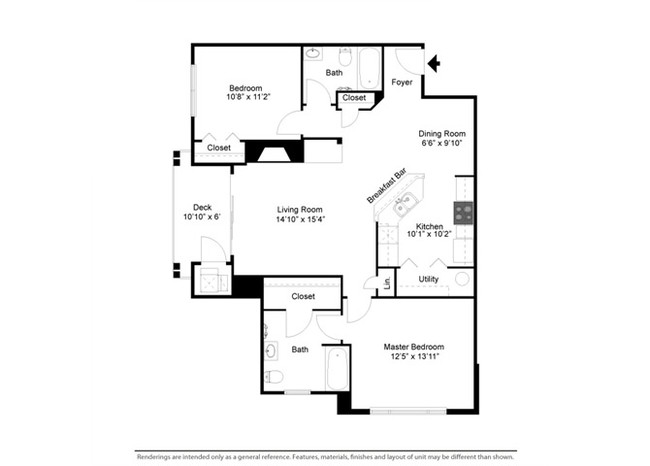 Floorplan - Creekside at Meadowbrook Apartments