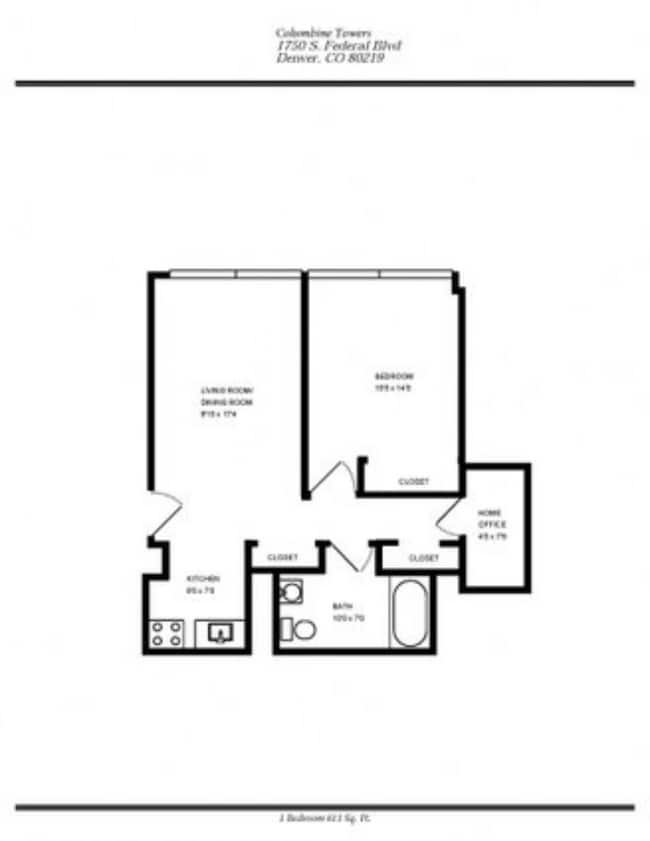 Floorplan - Columbine Towers