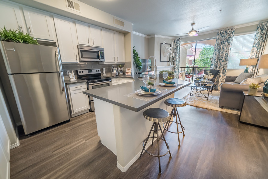 Open Kitchen with Quartz Countertops - The Catherine Townhomes at Scottsdale