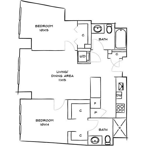 with Bedroom Nook - One Canal