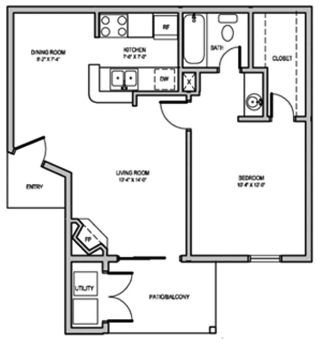 Floorplan - Beacon Hill Apartments