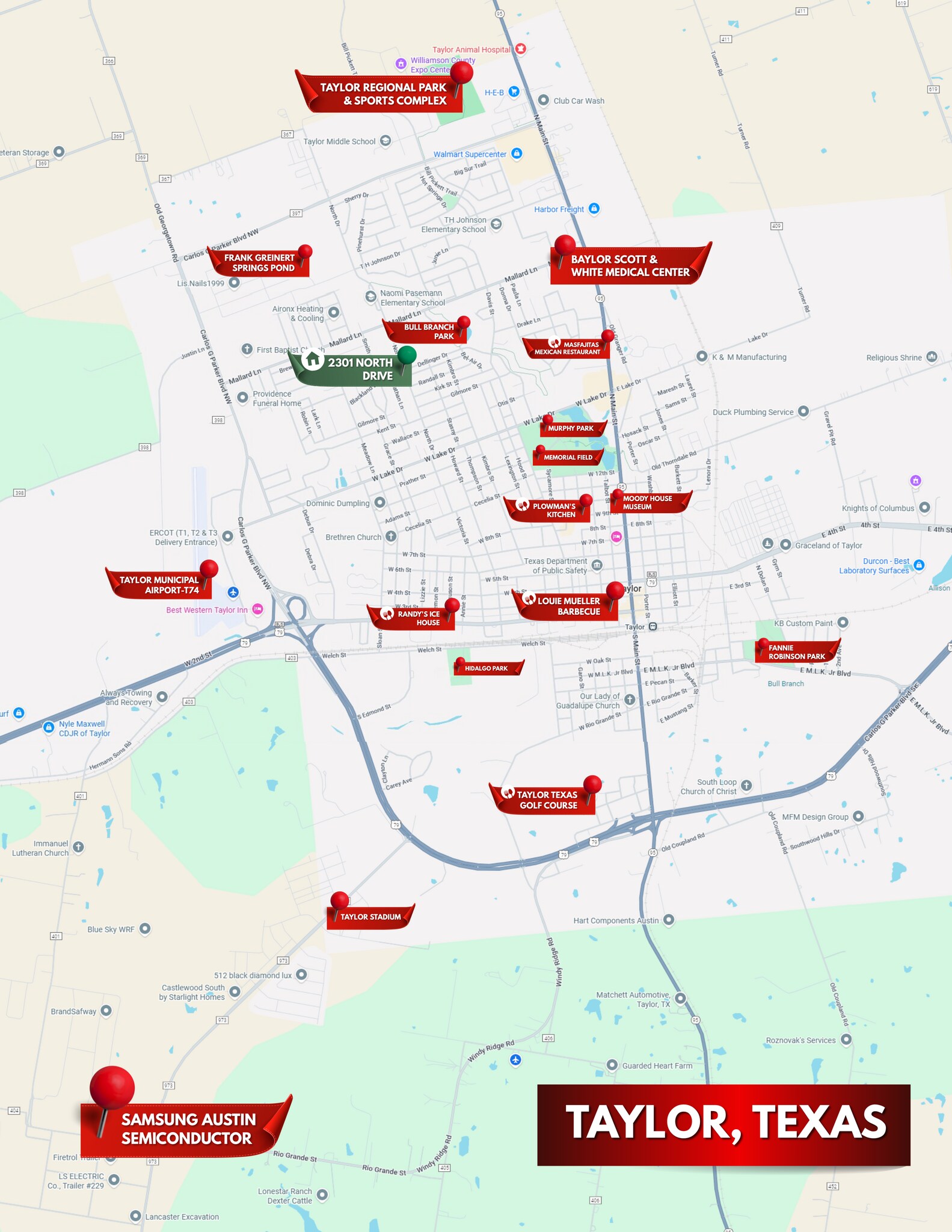 Centrally located for all things Taylor Texas - Samsung - 2301 North Dr