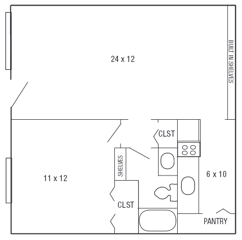 1BR/1BA - Andover Courtyard Apartments