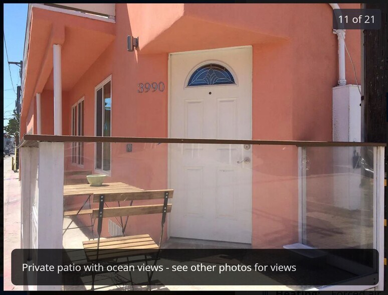 Private patio for this unit - 3990 Strandway