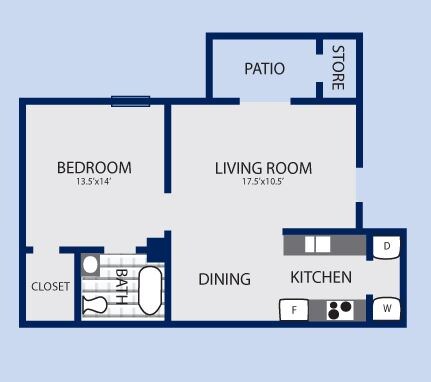 1BR/1BA - The Waverly