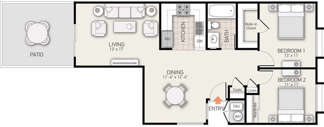 Floorplan - Woodbridge Villas Apartment Homes