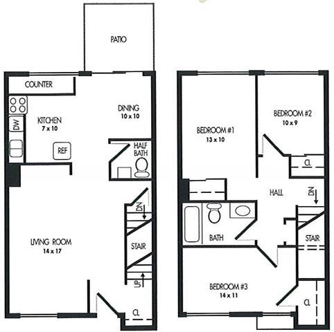 Floorplan - Arbor Pointe Townhomes