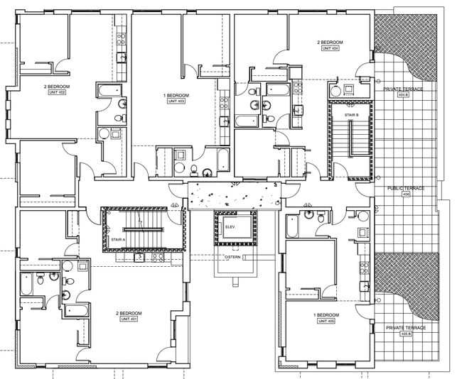 4th Floor Plan - Woodlawn Apartments
