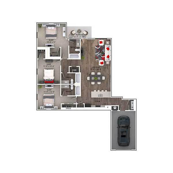 Floorplan - Reatta Ranch Apartments