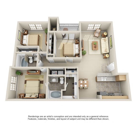 Floorplan - The Landing at Mansfield Apartments