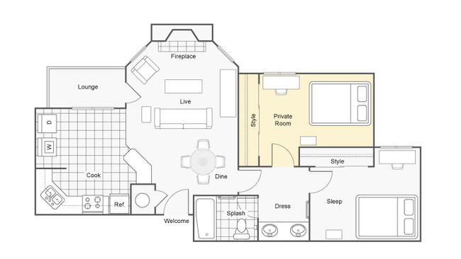 Floorplan - Harper Flatts