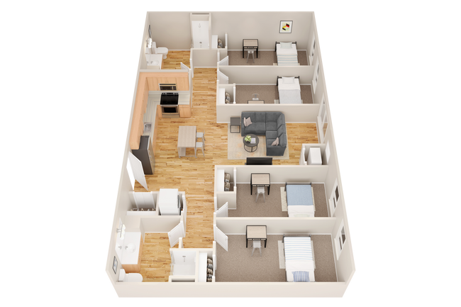 D4: 4BD | 2BA | 1314 SF - Radius