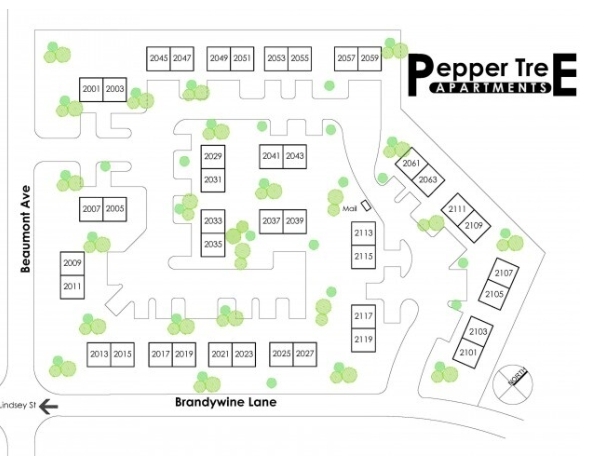 Peppertree Complex Map - Springfield Apartments