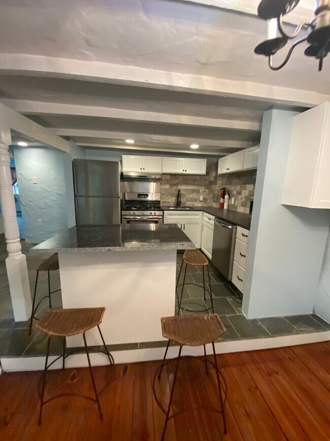Kitchen/Dining Area with Island - 509 S Bethlehem Pike