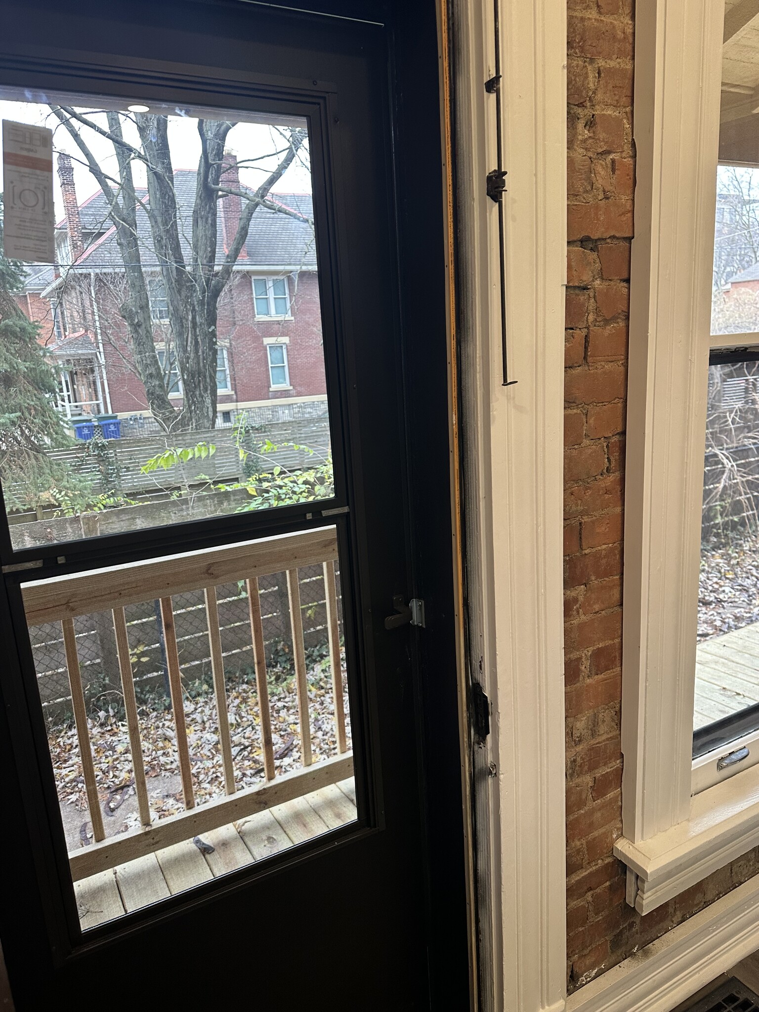 Door leading from living room to the side patio - 81 Warren St