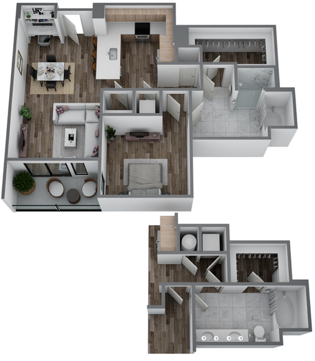 3D 1 Bed /1 Bath - G Floorplan - Hanover Hyannis