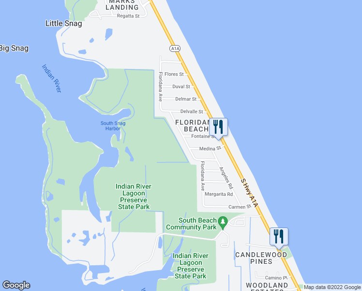 Map of Floridana Beach - 6710 S Highway A1A