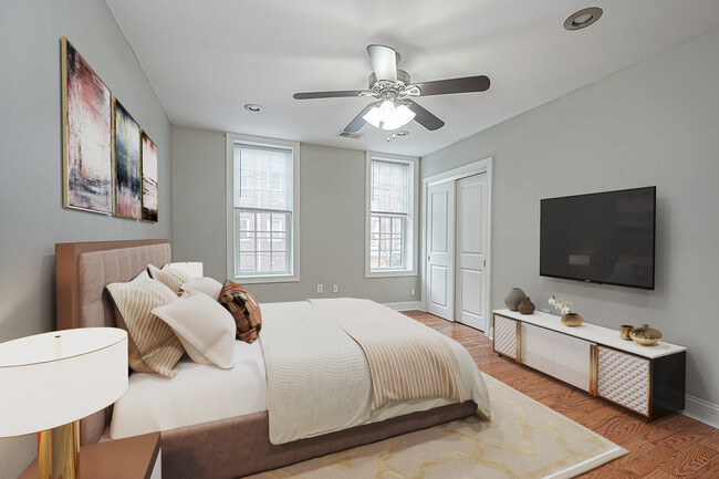 Digitally staged image - front bedroom - 608 S 3rd St